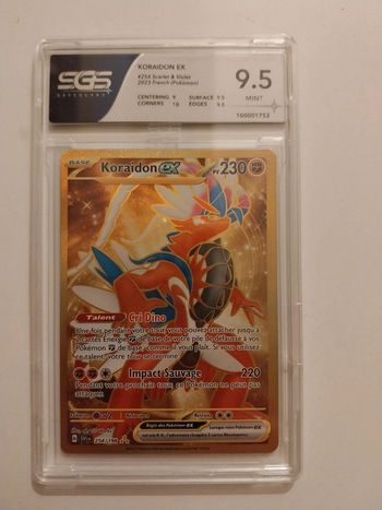 Pokemon Koraidon ex gold full art secrète PCA 9,5