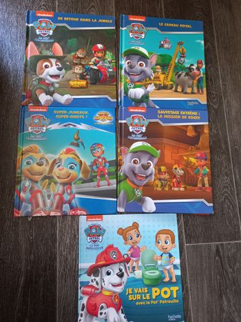 Lot 5 livres enfant pat patrouille paw patrol pot