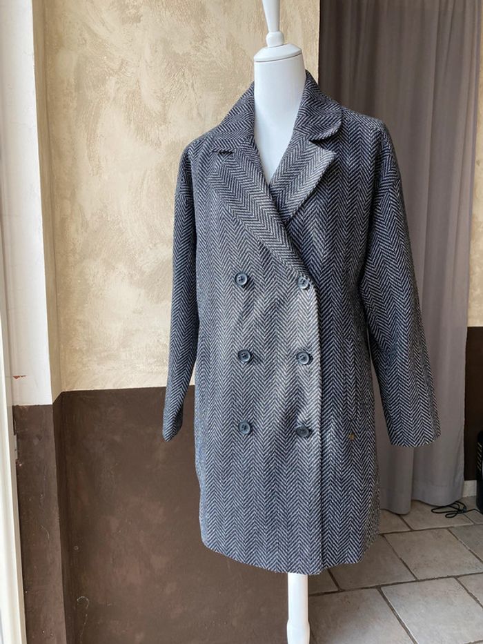 Manteau mi long à chevrons Garcia Jeans S - photo numéro 3
