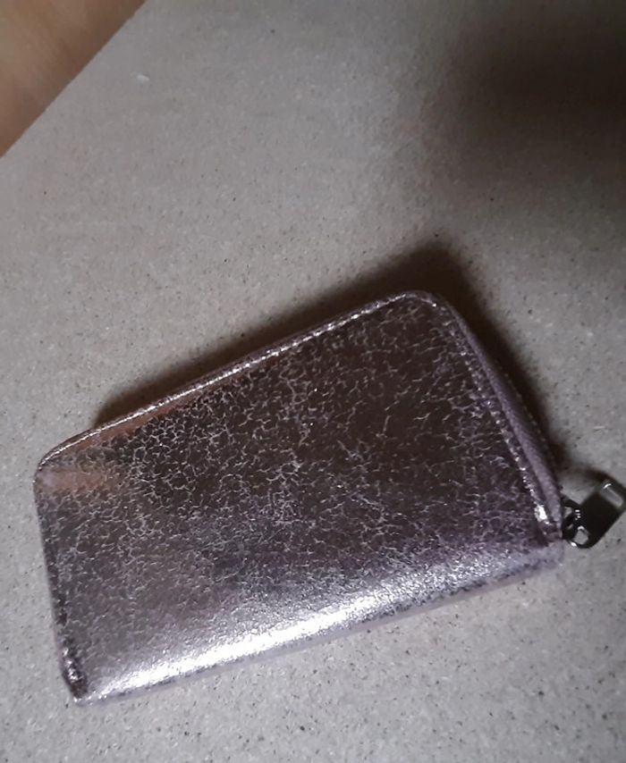 Porte monnaie porte feuille doré - photo numéro 3