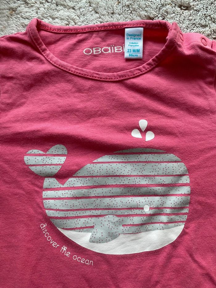 Joli t shirt grandes manches Obaïbi 23 mois - photo numéro 4