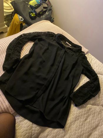 Chemisier noir, camaïeu taille S