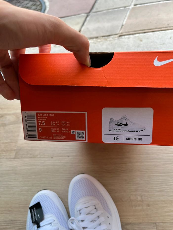 Nike Air Max 90 Golf White Black 40,5 - photo numéro 6
