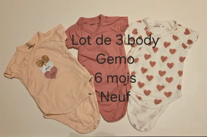 Lot de 3 bodies neufs