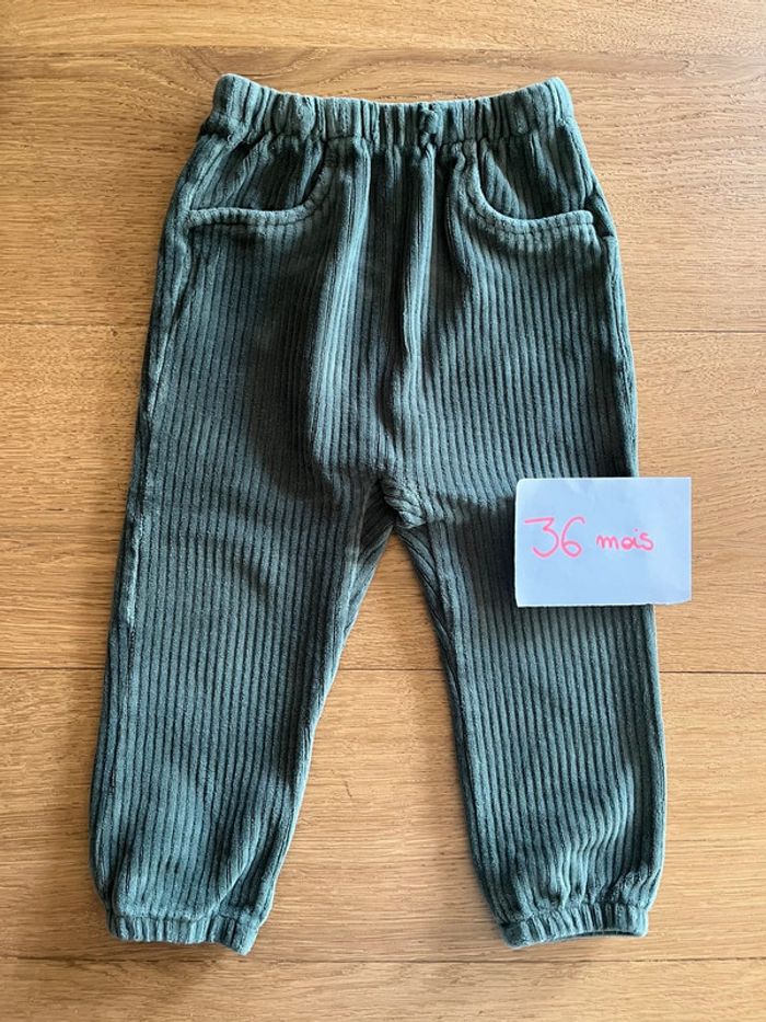 Jogging velour côtelé