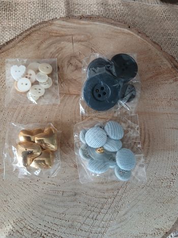 Lot de 4 sachets de boutons