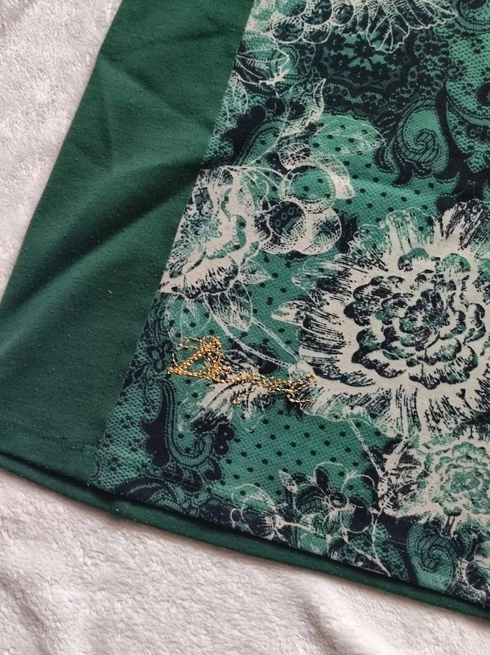 Robe verte desigual taille unique - photo numéro 2