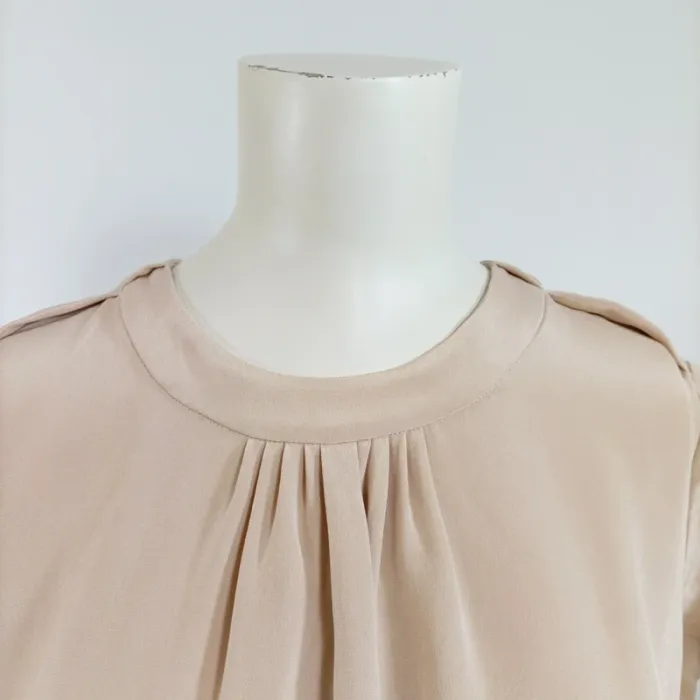 Robe en soie nude Joseph avec ceinture cuir – Taille 36 A783 - photo numéro 5