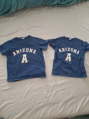 Lot 2 t shirt coton été bébé enfant garçon 92cm 1an et demi à 2ans h&m