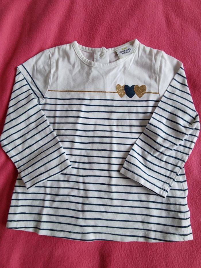 T-shirts a manches fille de 18 mois - photo numéro 2
