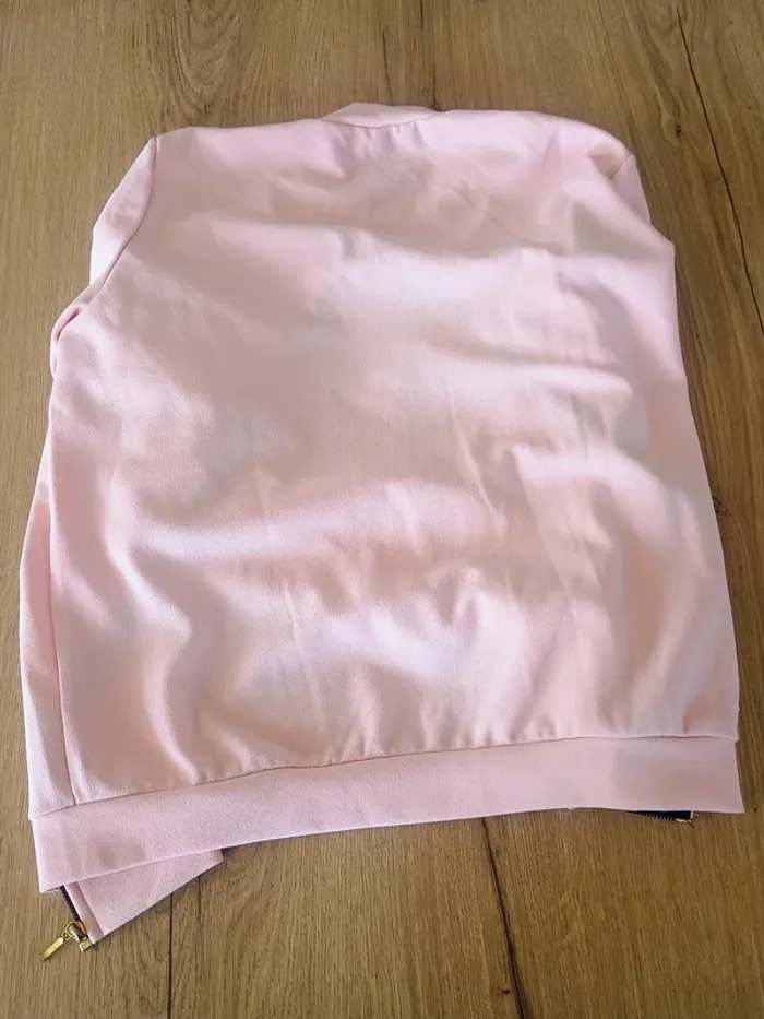 Bomber rose poudré à volants XL made in France - photo numéro 5