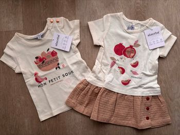 Lot ABSORBA Neuf : Robe et Tee-shirt 6 mois / 68 cm