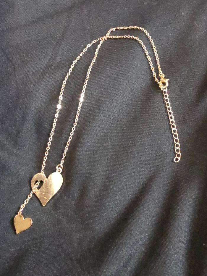 Collier deux cœurs histoire d'or
