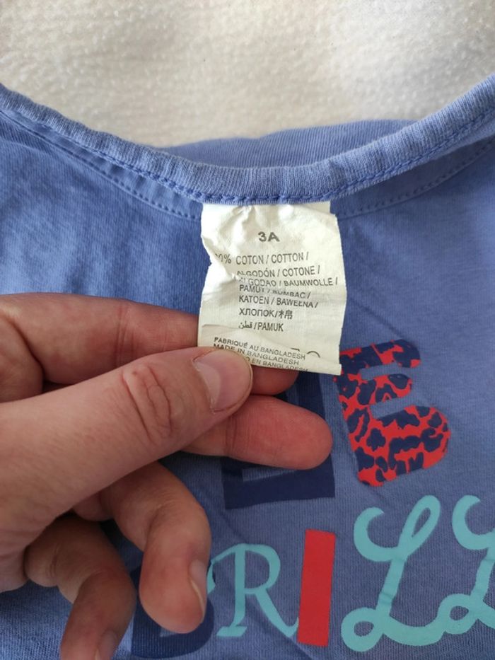 Jupe en jeans et t-shirt 3 ans - photo numéro 4