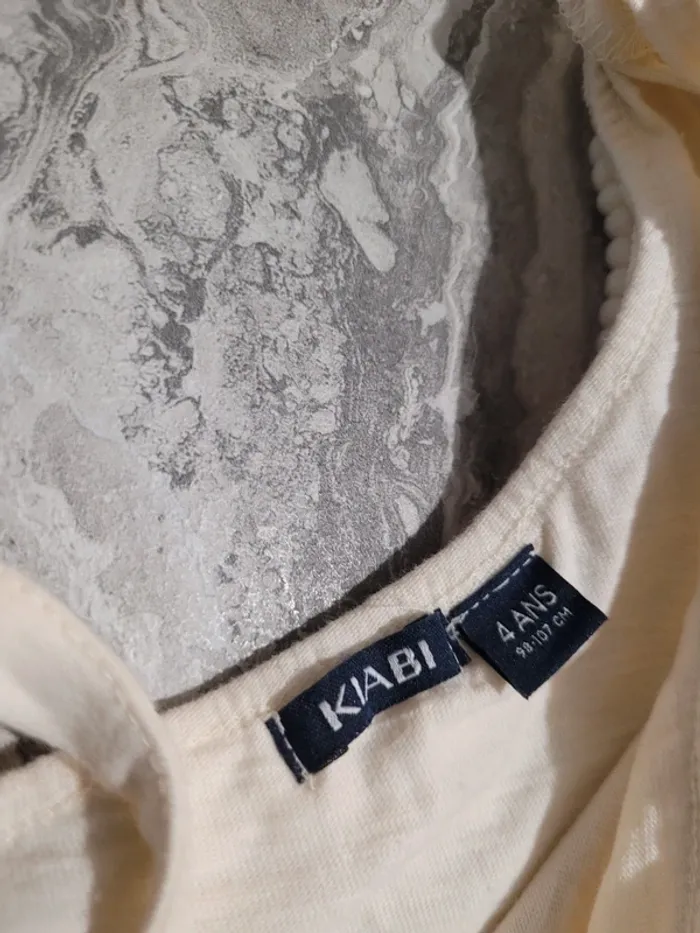Robe avec épaule dénudée et broderies anglaises - blanc - photo numéro 3