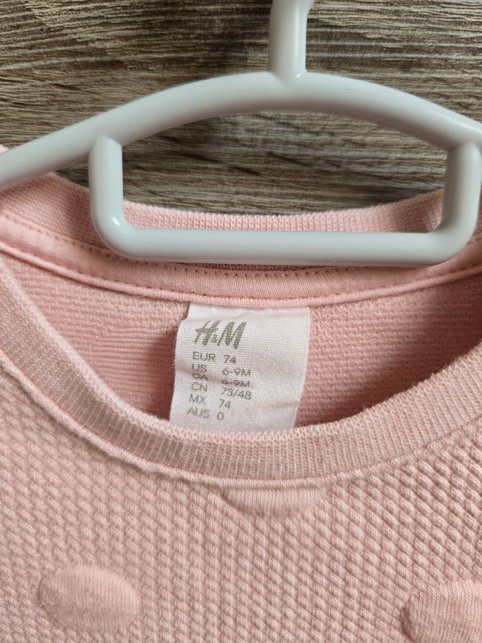 Vêtement Bébé Fille - Robe rose - H&M - 6/9 mois 74 cm - photo numéro 4