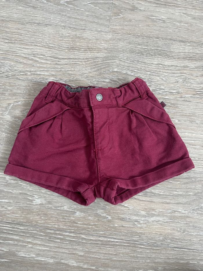 Ensemble t-shirt manches longues + short fille 9 mois - photo numéro 5