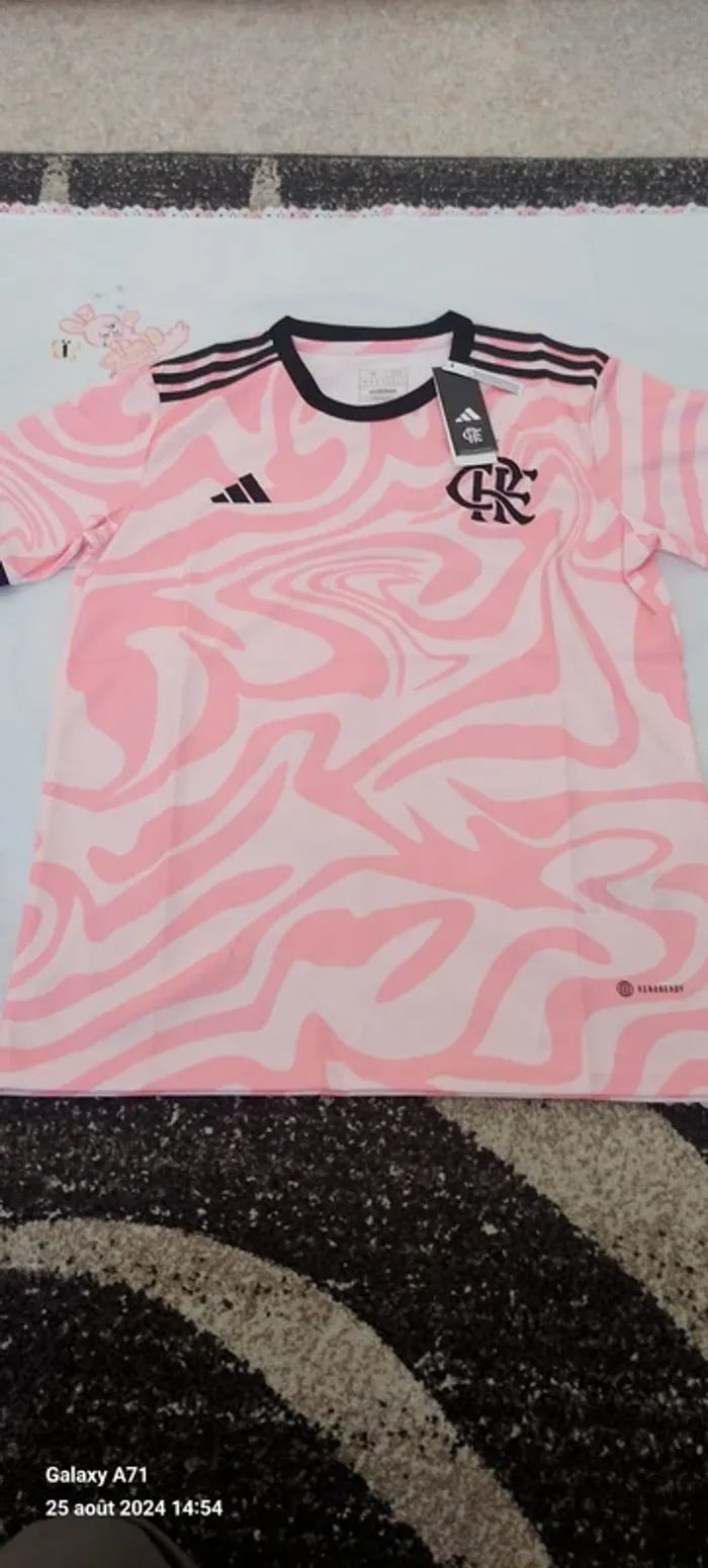 Maillot Flamengo brésil 2024 rose neuf taille S - photo numéro 3