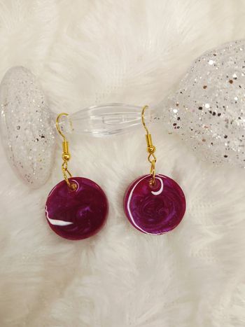 Boucles d'oreilles rose 