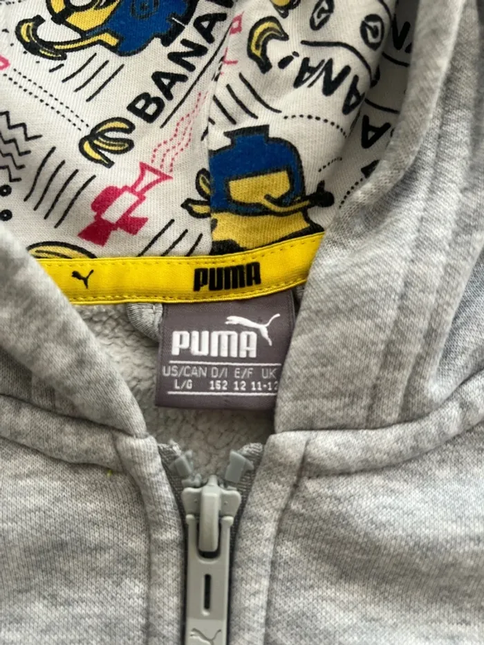 Sweat fille puma minions 12 ans gris et rose très bon état - photo numéro 5