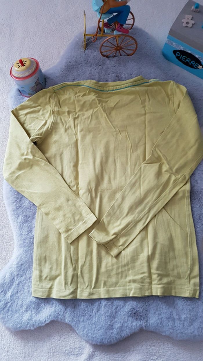 T.shirt manches longues WE vert anis 10 ans - photo numéro 3