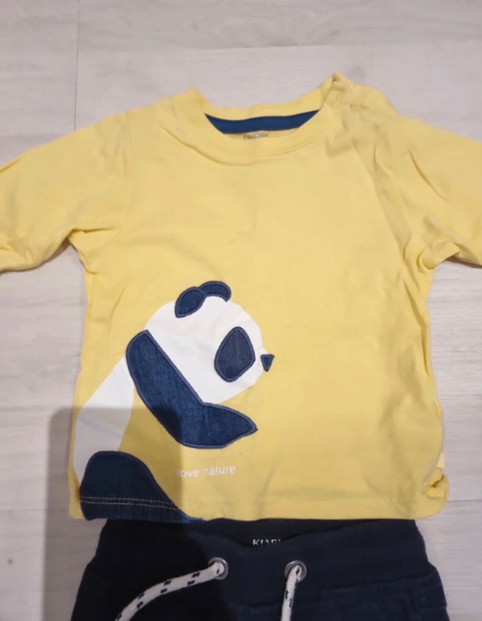 Ensemble pantalon kiabi + t-shirt okaidi 6 mois - photo numéro 2