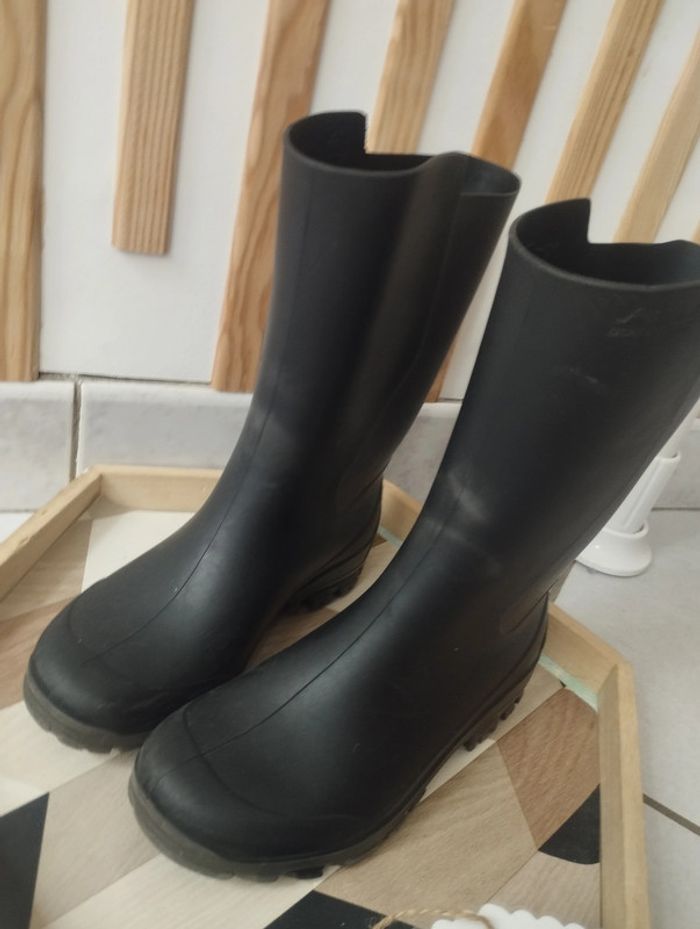 Bottes de pluie /équitation 31/32 noires mixte - photo numéro 6