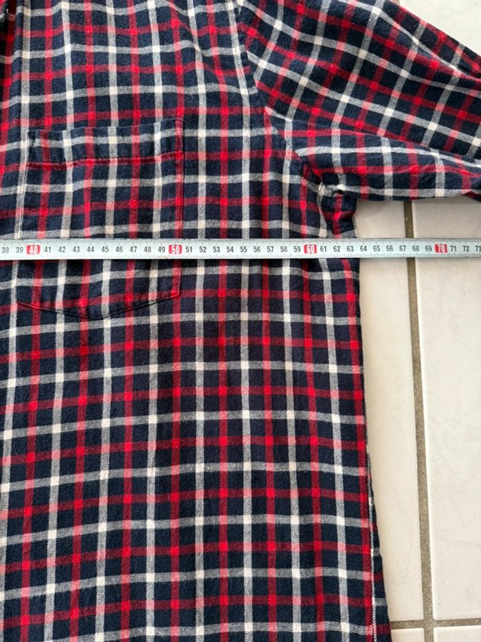 Chemise / surchemise Saint John’s bay coton / flanelle taille XL couleur rouge & marine - photo numéro 6