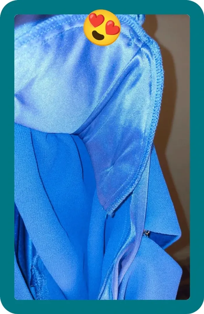 Robe de soirée vintage femme, Cattiva, bleu flamboyant, taille M - photo numéro 14