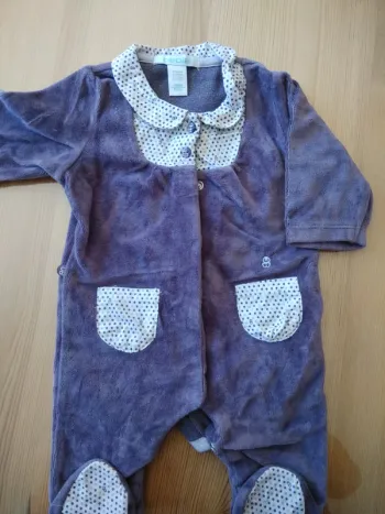 Pyjama velours 1mois obaibi