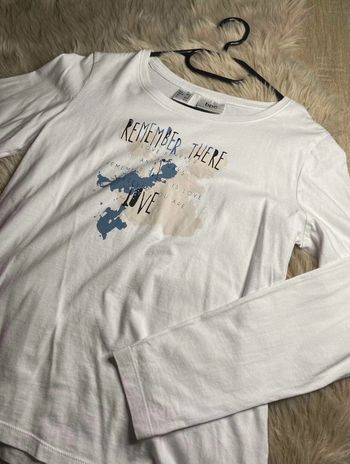 T-shirt blanc manches longues "Remember There" BPC Taille S / 36