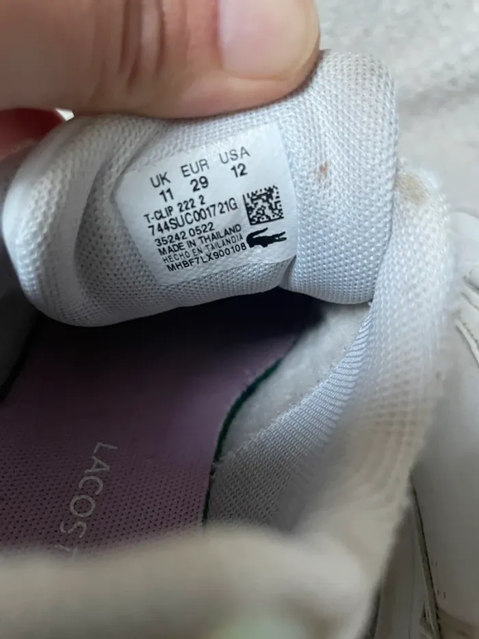 Baskets blanches Lacoste 29 - photo numéro 6