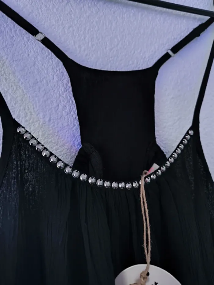 Robe noire Pink P.  Taille 1 (équivalent S/M) Neuve avec étiquette - photo numéro 2