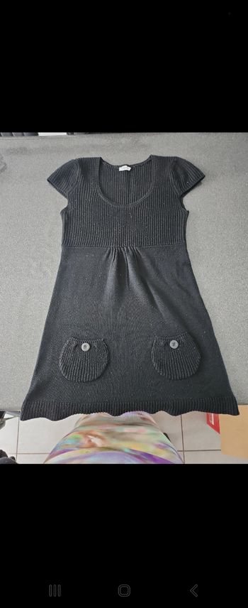Robe noir en laine Pimkie