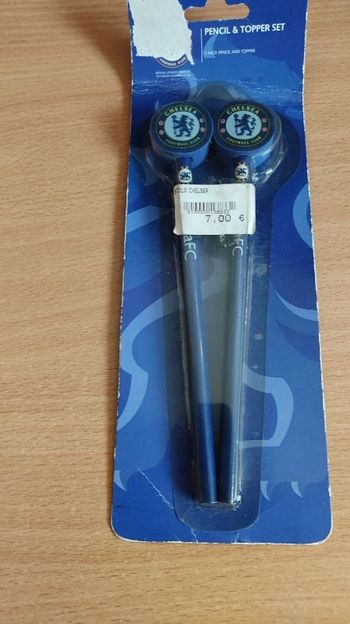 Lot de 2 crayons de bois + gommes Chelsea Football Club