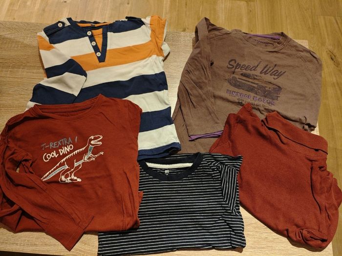 Lot de 5 T-shirts manches longues