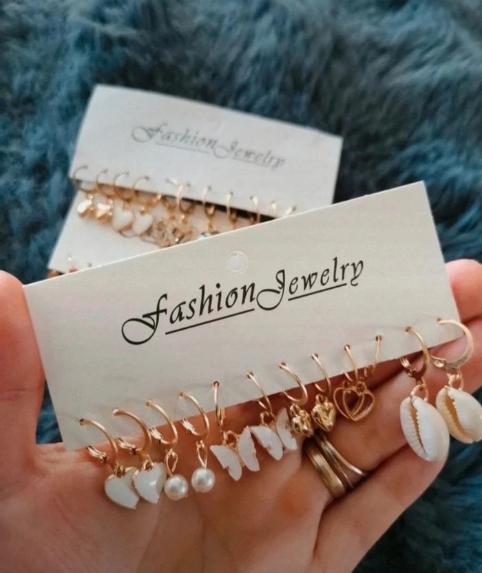 A13 lot de 18 paires de boucles d'oreilles pendantes tendance neuves - photo numéro 4