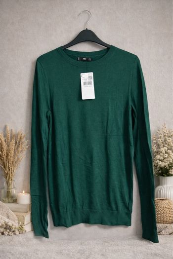 Pull léger femme neuf vert foncé T36 Mango