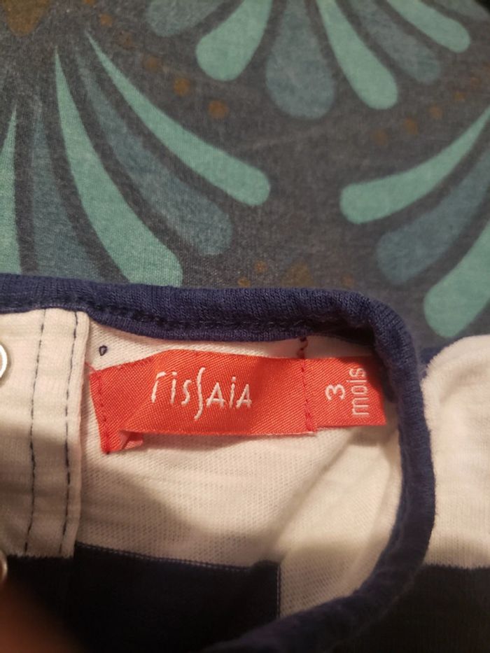 T-shirt manches longues rayé tissaia 3 mois - photo numéro 2