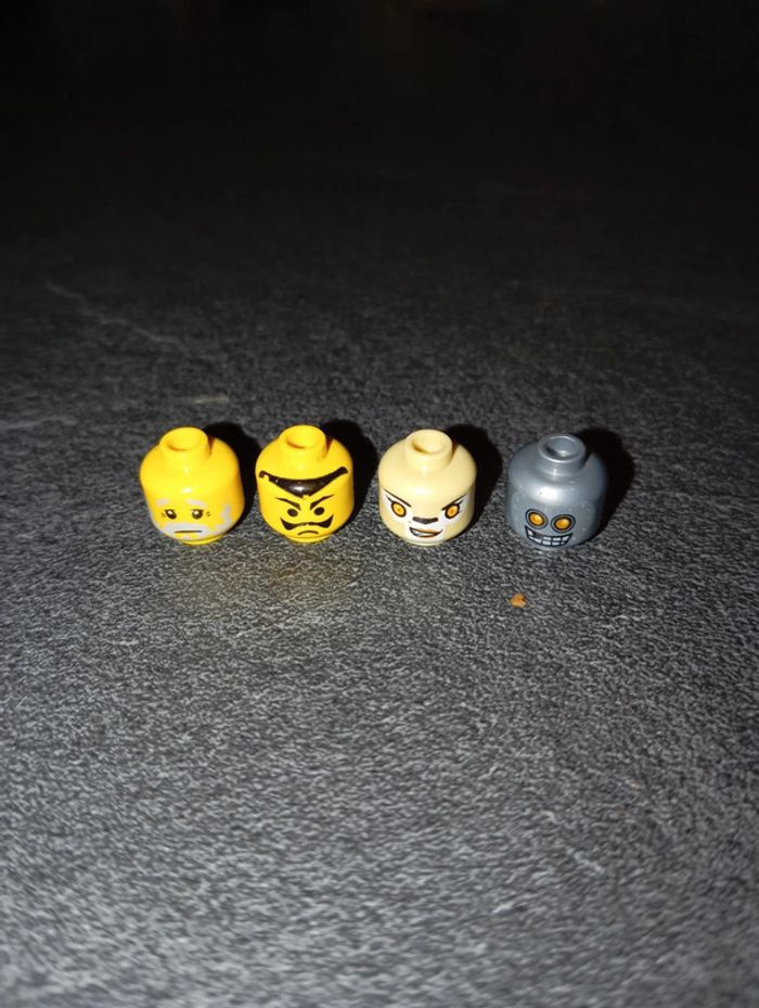 4 têtes figurines lego - photo numéro 2