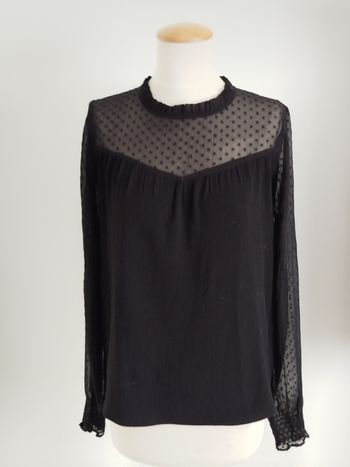Blouse manches longues noire Kiabi taille 38