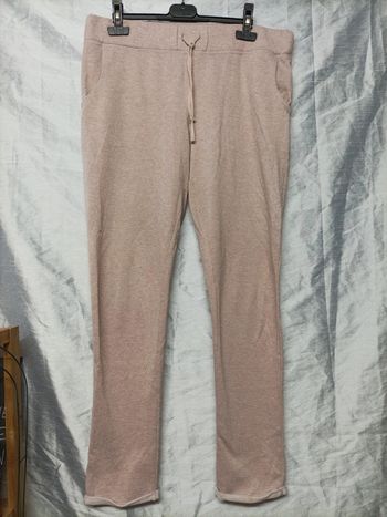 Pantalon détente rose pailletté, taille 40