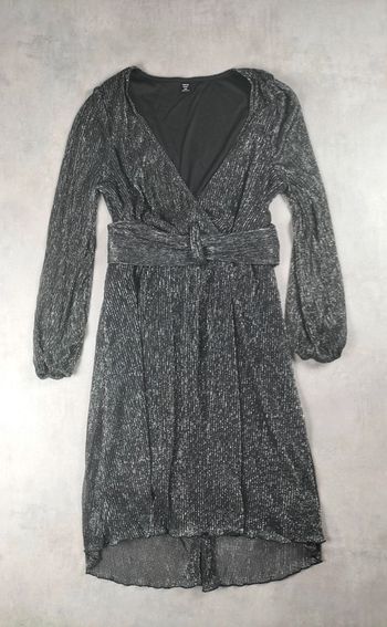 Robe Shein Curve 1XL – Effet métallisé argenté