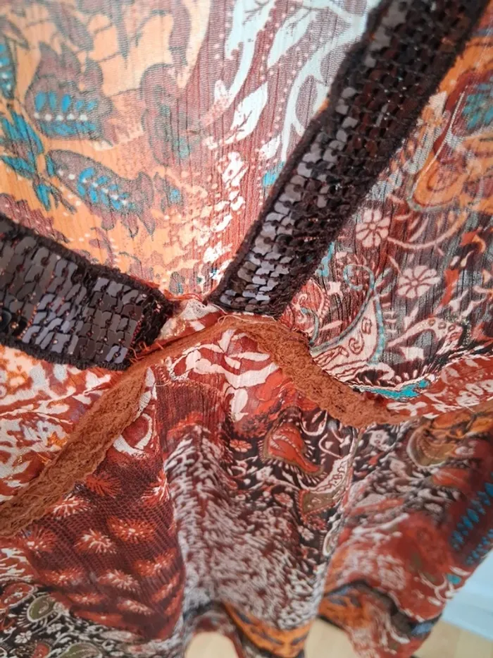 Blouse bohème en soie - photo numéro 3
