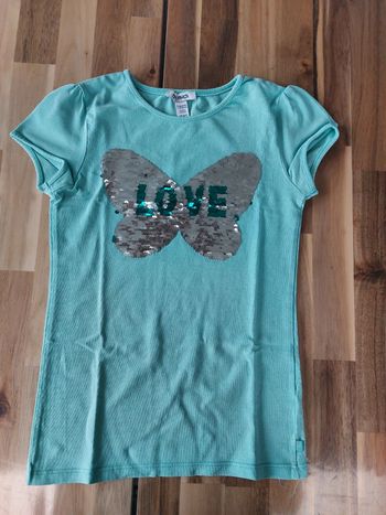 T-shirt sequins réversibles