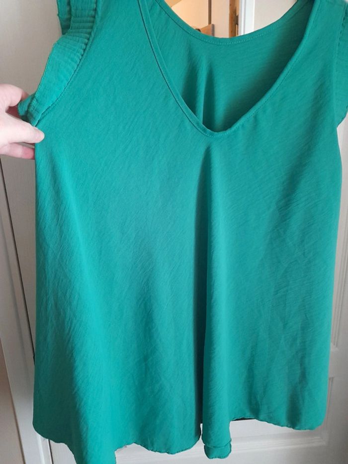 Blouse fluide vert Brésil 46/48 - photo numéro 2