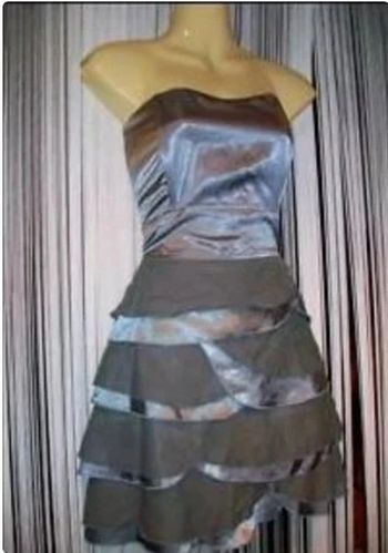 Robe cocktail cérémonie argent t 38
