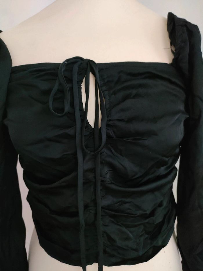 blouse noir S H&M soiree fetes Noël nouvel an - photo numéro 2