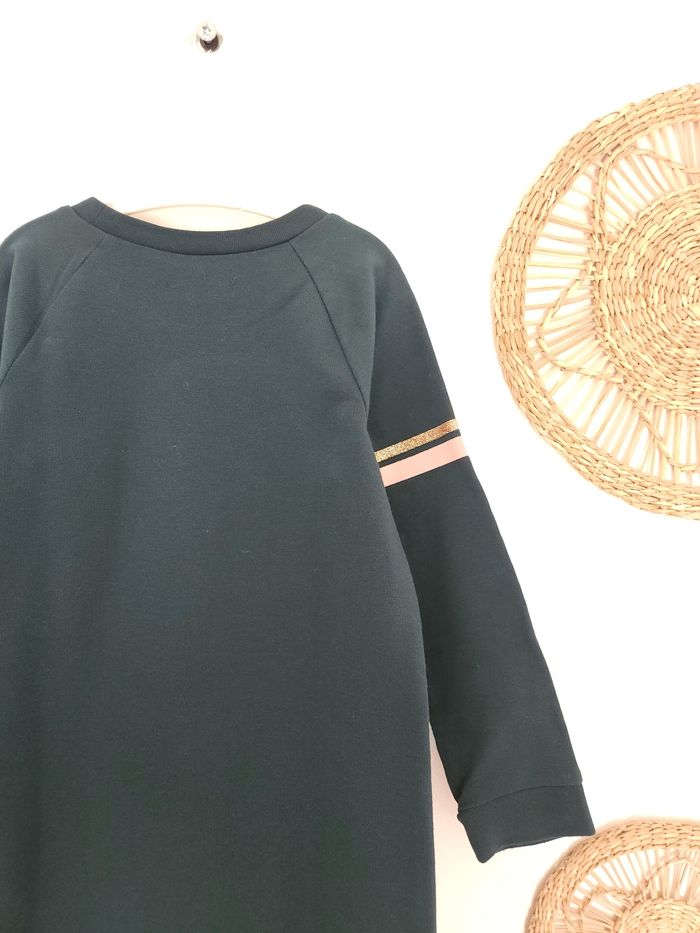 Robe sweat légère verte "Little Artist" Vertbaudet 4 Ans - photo numéro 5