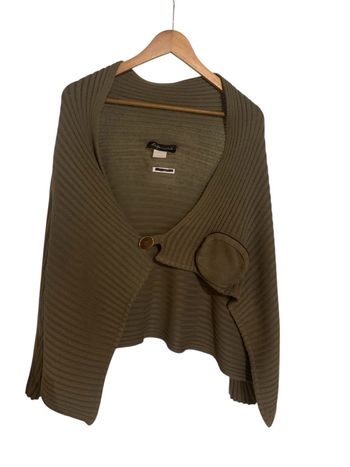 Cardigan grosse maille original La fée maraboutée taille XL kaki très bon état